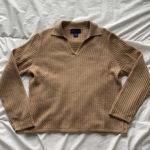 Charter Club Vintage 100% Cashmere Collared Sweater